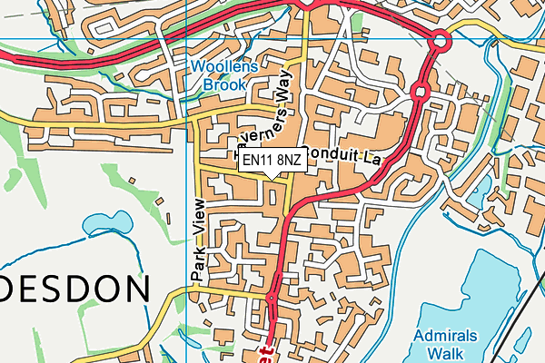 EN11 8NZ map - OS VectorMap District (Ordnance Survey)