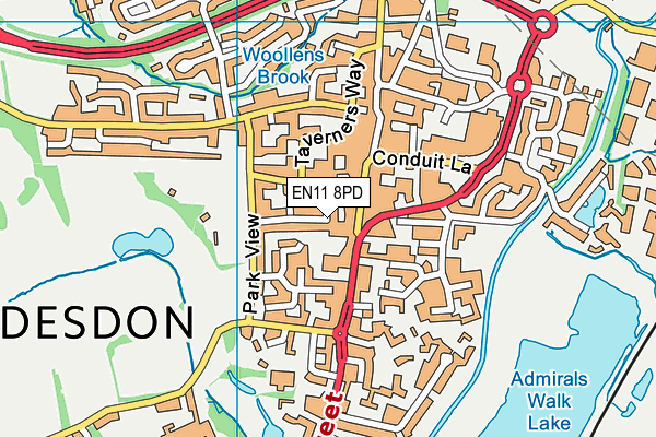 EN11 8PD map - OS VectorMap District (Ordnance Survey)