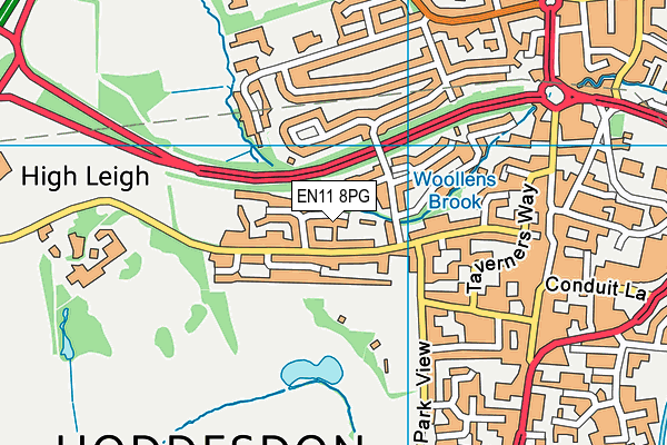 EN11 8PG map - OS VectorMap District (Ordnance Survey)