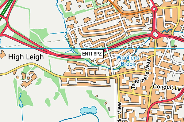 EN11 8PZ map - OS VectorMap District (Ordnance Survey)