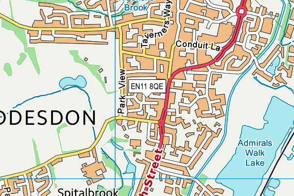 EN11 8QE map - OS VectorMap District (Ordnance Survey)