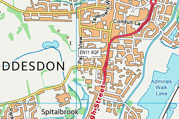 EN11 8QF map - OS VectorMap District (Ordnance Survey)