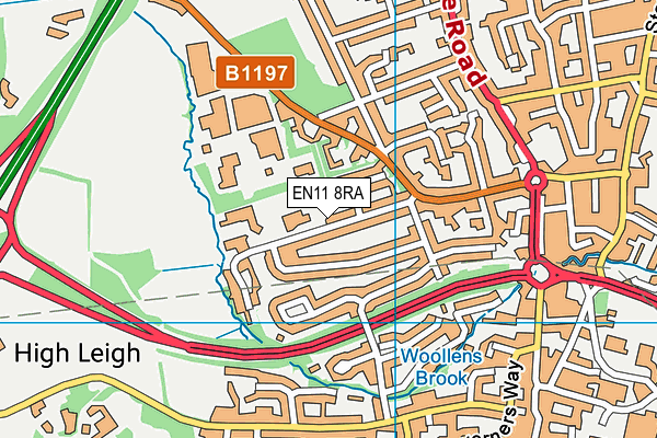 EN11 8RA map - OS VectorMap District (Ordnance Survey)