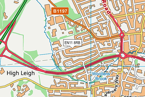 EN11 8RB map - OS VectorMap District (Ordnance Survey)