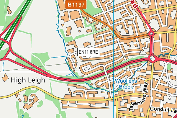 EN11 8RE map - OS VectorMap District (Ordnance Survey)