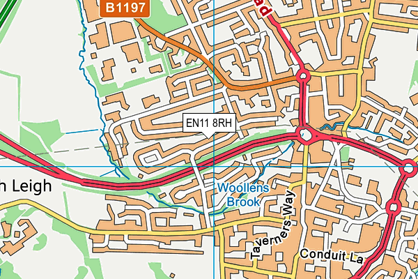 EN11 8RH map - OS VectorMap District (Ordnance Survey)