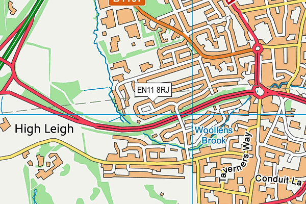 EN11 8RJ map - OS VectorMap District (Ordnance Survey)