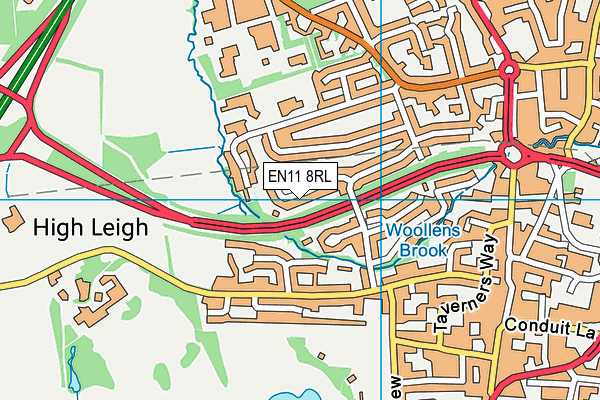 EN11 8RL map - OS VectorMap District (Ordnance Survey)