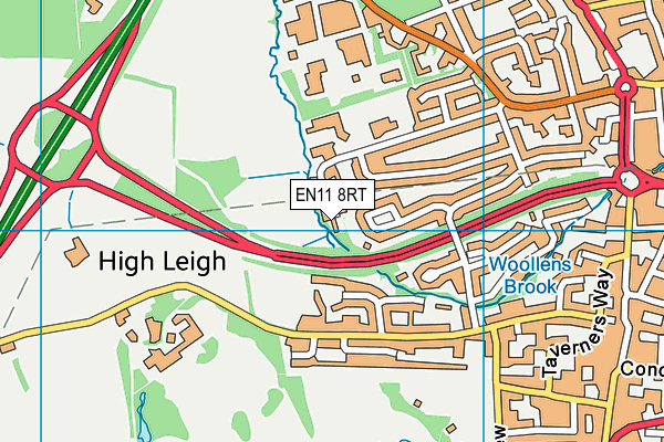 EN11 8RT map - OS VectorMap District (Ordnance Survey)