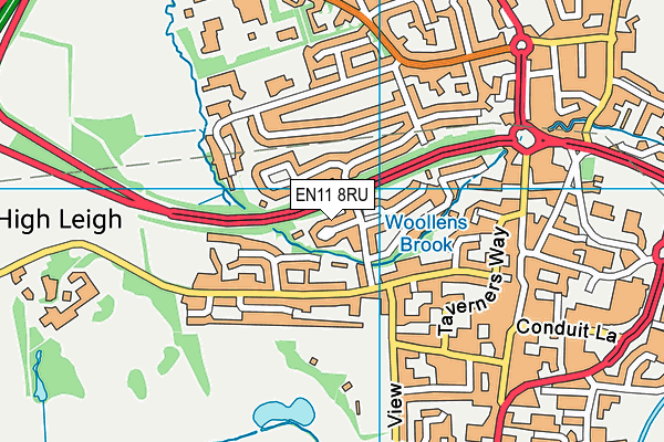 EN11 8RU map - OS VectorMap District (Ordnance Survey)