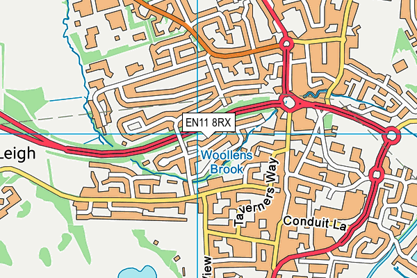 EN11 8RX map - OS VectorMap District (Ordnance Survey)