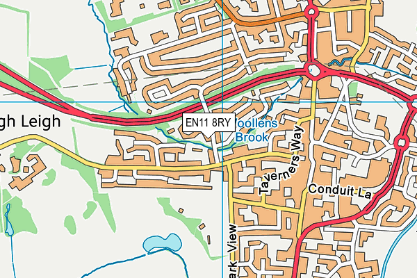 EN11 8RY map - OS VectorMap District (Ordnance Survey)