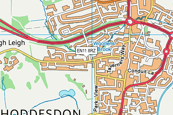 EN11 8RZ map - OS VectorMap District (Ordnance Survey)