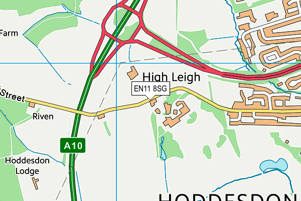 EN11 8SG map - OS VectorMap District (Ordnance Survey)