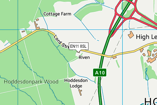 EN11 8SL map - OS VectorMap District (Ordnance Survey)