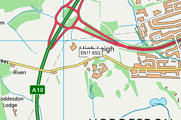 EN11 8SQ map - OS VectorMap District (Ordnance Survey)