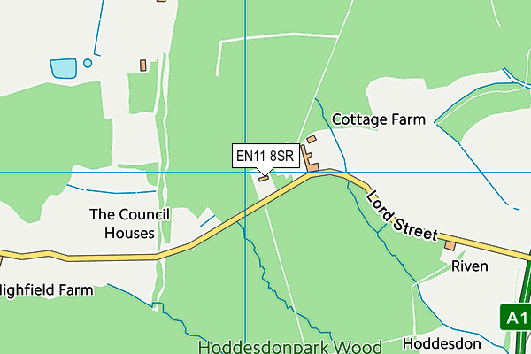 EN11 8SR map - OS VectorMap District (Ordnance Survey)