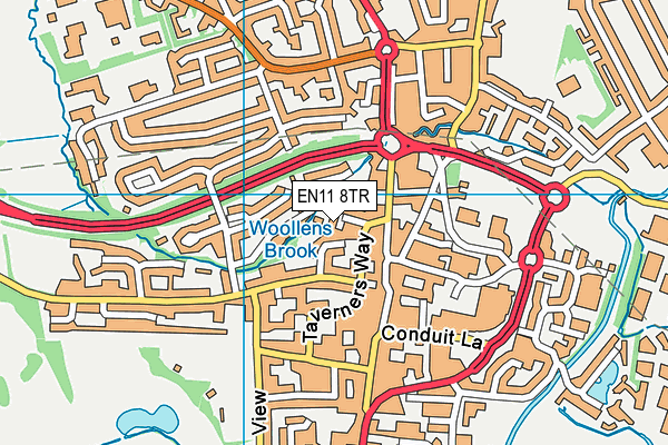 EN11 8TR map - OS VectorMap District (Ordnance Survey)