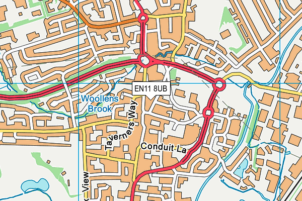 EN11 8UB map - OS VectorMap District (Ordnance Survey)