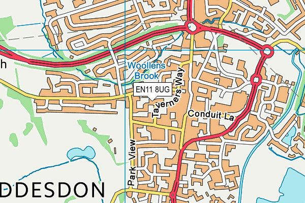 EN11 8UG map - OS VectorMap District (Ordnance Survey)