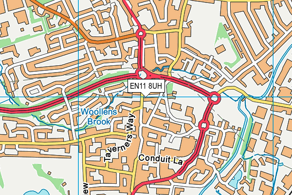 EN11 8UH map - OS VectorMap District (Ordnance Survey)