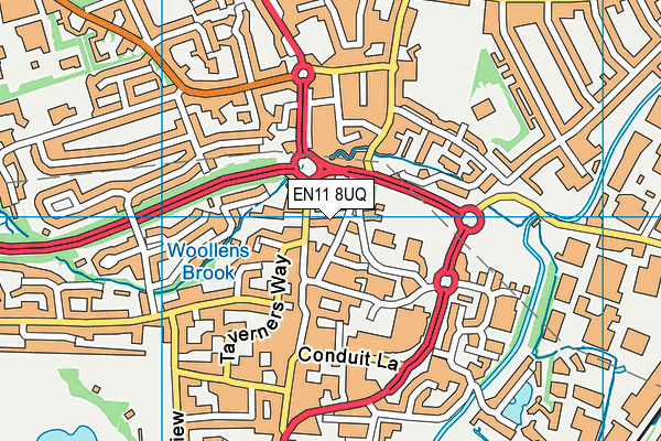 EN11 8UQ map - OS VectorMap District (Ordnance Survey)