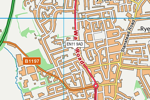 EN11 9AD map - OS VectorMap District (Ordnance Survey)