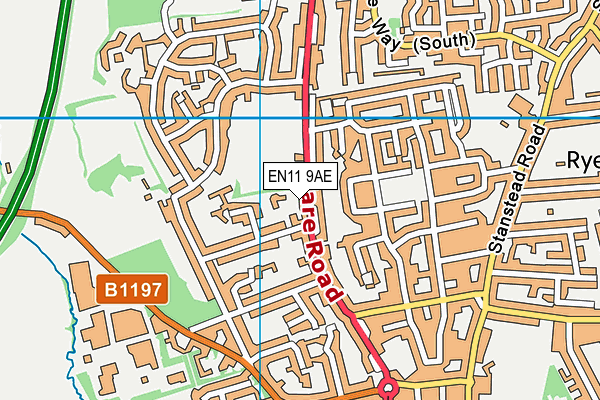 EN11 9AE map - OS VectorMap District (Ordnance Survey)