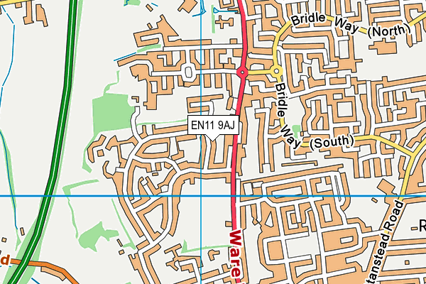 EN11 9AJ map - OS VectorMap District (Ordnance Survey)