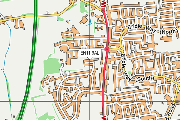 EN11 9AL map - OS VectorMap District (Ordnance Survey)