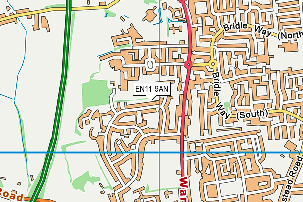 EN11 9AN map - OS VectorMap District (Ordnance Survey)