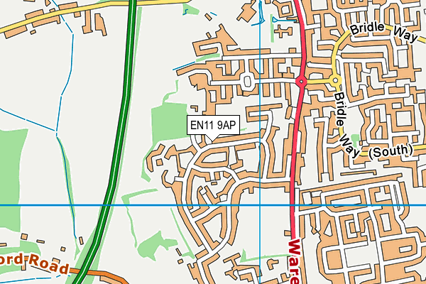 EN11 9AP map - OS VectorMap District (Ordnance Survey)