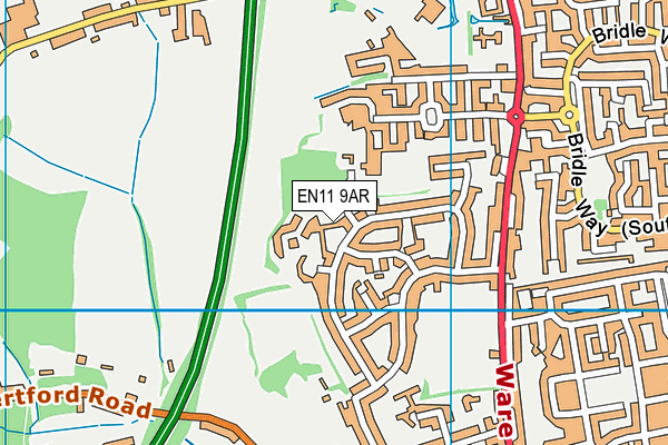 EN11 9AR map - OS VectorMap District (Ordnance Survey)