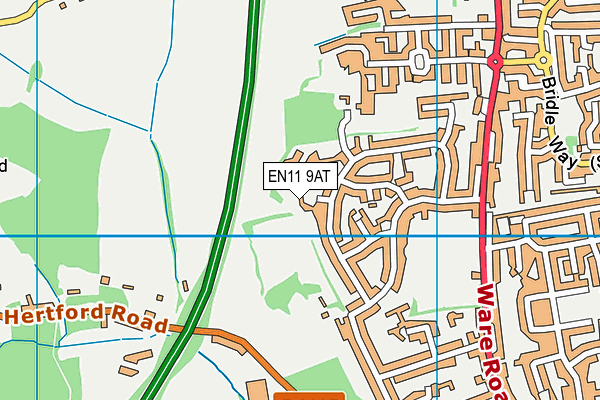 EN11 9AT map - OS VectorMap District (Ordnance Survey)