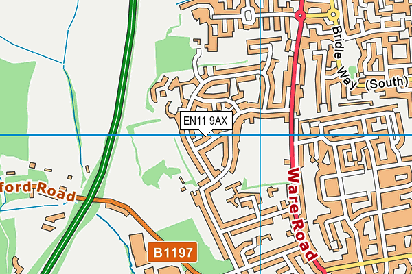 EN11 9AX map - OS VectorMap District (Ordnance Survey)