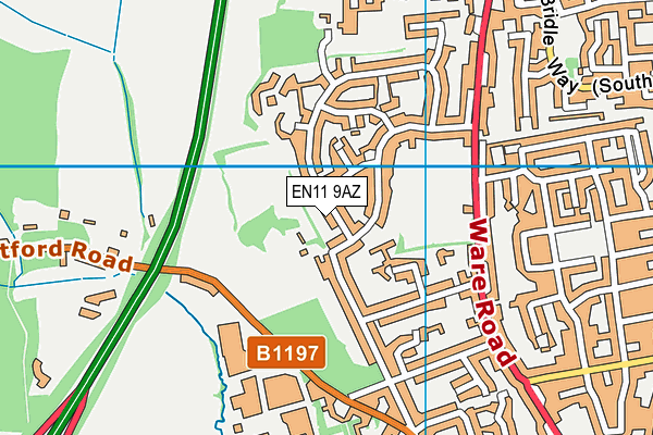 EN11 9AZ map - OS VectorMap District (Ordnance Survey)