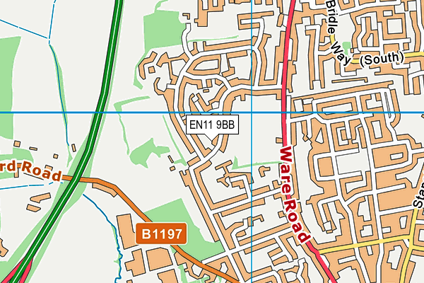 EN11 9BB map - OS VectorMap District (Ordnance Survey)