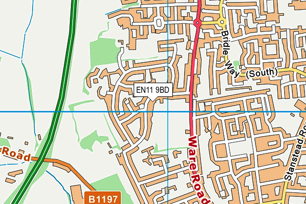 EN11 9BD map - OS VectorMap District (Ordnance Survey)