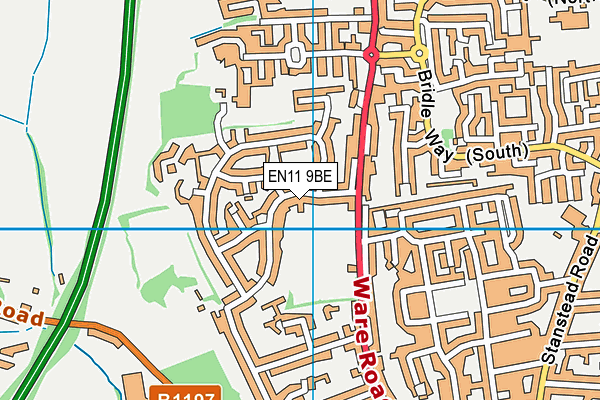 EN11 9BE map - OS VectorMap District (Ordnance Survey)