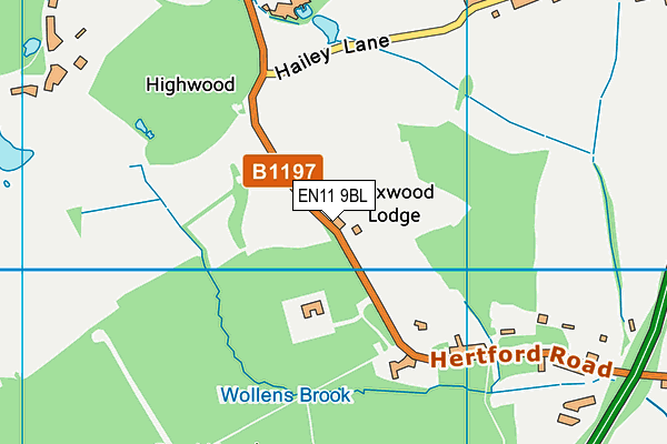 EN11 9BL map - OS VectorMap District (Ordnance Survey)