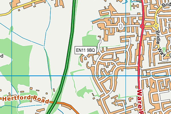 EN11 9BQ map - OS VectorMap District (Ordnance Survey)