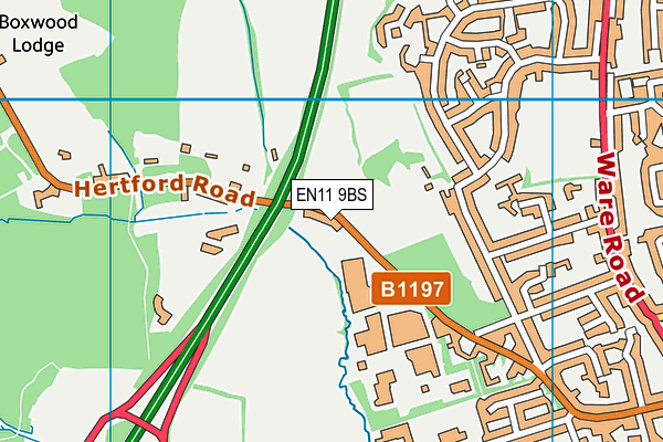 EN11 9BS map - OS VectorMap District (Ordnance Survey)