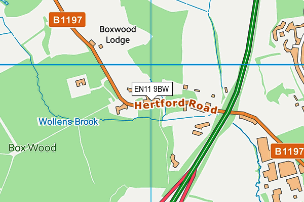 EN11 9BW map - OS VectorMap District (Ordnance Survey)