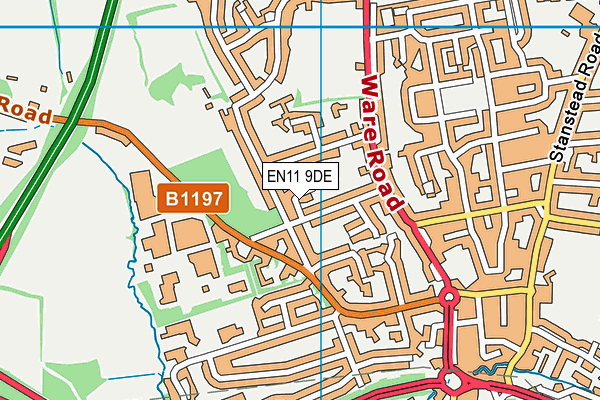 EN11 9DE map - OS VectorMap District (Ordnance Survey)