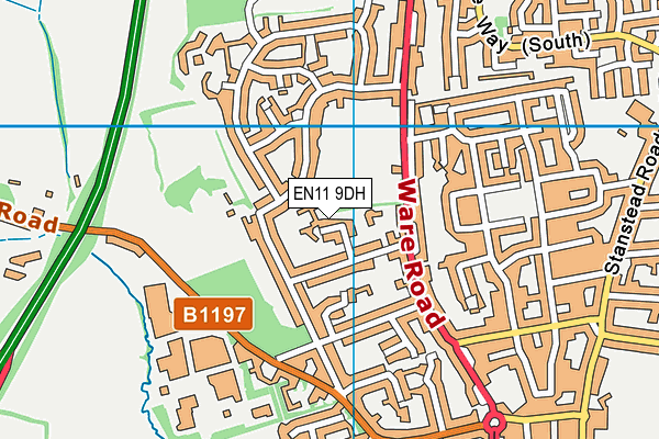 EN11 9DH map - OS VectorMap District (Ordnance Survey)