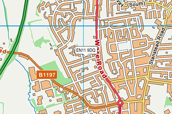 EN11 9DQ map - OS VectorMap District (Ordnance Survey)
