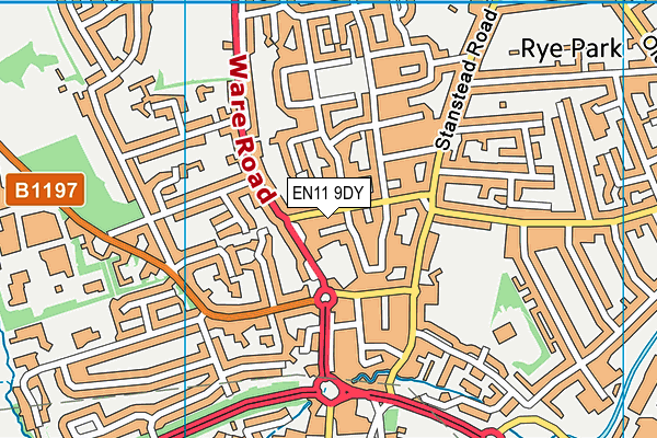 EN11 9DY map - OS VectorMap District (Ordnance Survey)