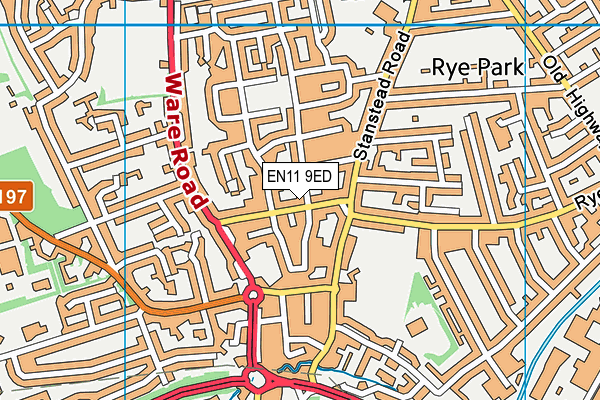 EN11 9ED map - OS VectorMap District (Ordnance Survey)