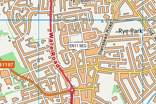 EN11 9EG map - OS VectorMap District (Ordnance Survey)