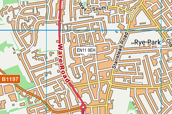 EN11 9EH map - OS VectorMap District (Ordnance Survey)